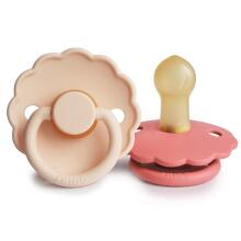 Frigg Daisy Round Latex Art.101946 Peony/Cedar Pacifier (nipple) made of 100% natural rubber 0-6 months (2 pcs.)