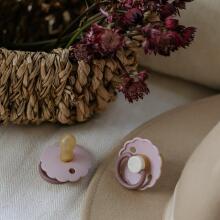 Frigg Daisy Round Latex Art.76221414 Blush/Cream Pacifier (nipple) made of 100% natural rubber 0-6 months (2 pcs.)