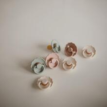 Frigg Daisy Round Latex Night Art.76221481 Cream night/Croissant  Pacifier (nipple) made of 100% natural rubber 0-6 months (2 pcs.)