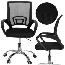 Springos HF0017 biuro kėdė, juoda ekoda