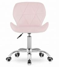 Swivel Office Chair with Wide Backrest Velvet Pink