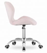 Swivel Office Chair with Wide Backrest Velvet Pink