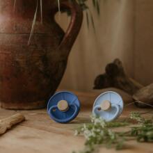 Frigg Little Viking Round Latex  Art.101537 Bjorn/Sigrid Pacifier (nipple) made of 100% natural rubber 0-6 months (2 pcs.)