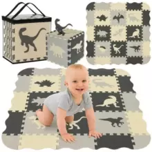Kruzzel Mat Floor Puzzle Dinosaurs Art.25785  Daugiafunkcinis dėlionės kilimėlis grindims