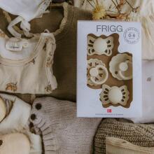 Frigg Pacifiers 4-pack Round Latex/Silicone Art.101485 Powder Blue Pacifier (nipple) made of 100% natural rubber 0-6 months (4 pcs.)