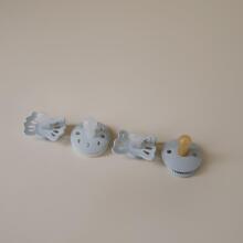 Frigg Pacifiers 4-pack Round Latex/Silicone Art.101485 Powder Blue Pacifier (nipple) made of 100% natural rubber 0-6 months (4 pcs.)