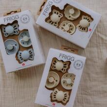 Frigg Pacifiers 4-pack Round Latex/Silicone Art.101928 Sage Pacifier (nipple) made of 100% natural rubber 0-6 months (4 pcs.)
