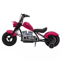 Motorcycle Chopper Warrior Art.260378 Pink Galingas 12 V vaikiškas elektrinis automobilis / elektrinis motociklas