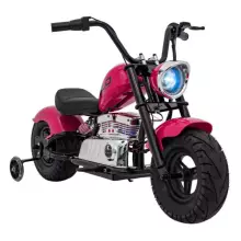 Motorcycle Chopper Warrior Art.260378 Pink Galingas 12 V vaikiškas elektrinis automobilis / elektrinis motociklas