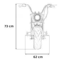 Motorcycle Chopper Warrior Art.260379 Green Galingas 12 V vaikiškas elektrinis automobilis / elektrinis motociklas