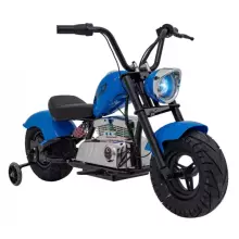Motorcycle Chopper Warrior Art.260381 Blue Galingas 12 V vaikiškas elektrinis automobilis / elektrinis motociklas