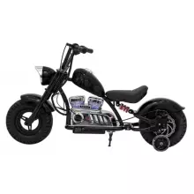 Motorcycle Chopper Warrior Art.260382 Black Galingas 12 V vaikiškas elektrinis automobilis / elektrinis motociklas