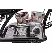 Motorcycle Chopper Warrior Art.260382 Black Galingas 12 V vaikiškas elektrinis automobilis / elektrinis motociklas