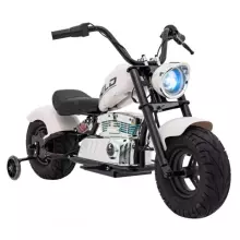 Motorcycle Chopper Warrior Art.260383 White Galingas 12 V vaikiškas elektrinis automobilis / elektrinis motociklas