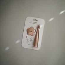 Mushie Flower Toothbrush  Art.2530019 Blush first silicone toothbrush