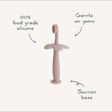 Mushie Flower Toothbrush  Art.2530019 Blush first silicone toothbrush