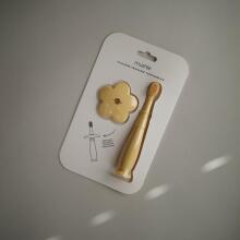 Mushie Flower Toothbrush  Art.2530442 Soft Lilac first silicone toothbrush