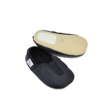 Bebe Basic Kids Hip-Hop Punsa Gymnastics Shoes Art.SB130 Black Gimnastikos bateliai su odiniais padais