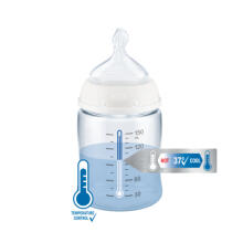 Nuk First Choice  Art.260752 Temperature controlled bottle with latex teat, 150 ml (0-6 months) size M (for formula)