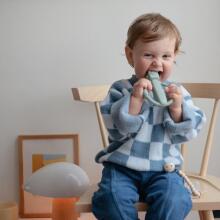 Mushie Silicone Teether Rattle Art.101475 Cambridge Blue Silikoninis barškutis (100 % natūralus)