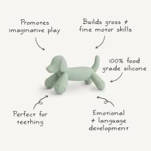Mushie  Figurine Silicone Teether Dog Art.101572 Silikoninis barškutis (100 % natūralus)