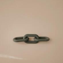 Mushie  Silicone  Teether Links Art.101270 Silicone rattle (100% natural)