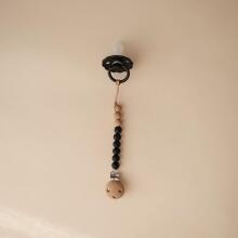Mushie Silicone Pacifier Clip Eva Art.2090014 Black Pacifier holder