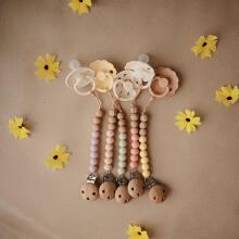 Mushie Silicone Pacifier Clip Eva Art.2090163 Sage Pacifier holder