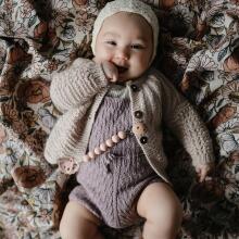 Mushie Silicone Pacifier Clip Halo Art.2120019 Blush Pacifier holder