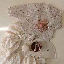 Mushie Long Sleeve Bib Art.101479 Fog
