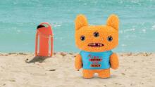 Fuggler Vacay Vibes by ZURU juokingas bjaurus monstras, pliušinis kolekcinis žaislas – Reek-O - orange, vaikiškas minkštas žaislas