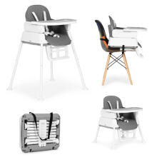 EcoToys Chair Art.263215 Grey Vaikų aukšta kėdė 3-in-1 sulankstoma