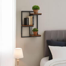 Kwietnik ścienny półka wisząca na kwiaty ozdoby 3 poziomy loft ModernHome