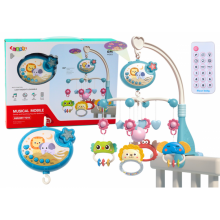 Muzikālais karuselis ar projektopru Art.22893 Musical Baby Crib Mobile with Lights & Music Projection – Remote Control Crib Toy for Newborns