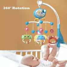 Muzikālais karuselis ar projektopru Art.22893 Musical Baby Crib Mobile with Lights & Music Projection – Remote Control Crib Toy for Newborns