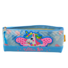 Pieštuko dėklas mokyklos rinkinys su vienaragiu mėlynas 20 x 8.5cm