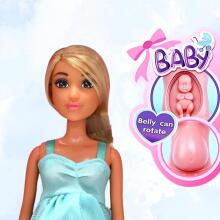 WOOPIE ROYAL Lėlė Lily su Nėščia Pilvu Mėlyna Suknelė