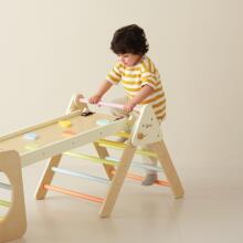 CLASSIC WORLD Medinis Kopimo Rinkinys Trianguli Montessori 5-in-1 - Vidaus Žaidimų Sporto Salė Vaikams