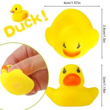 Quack-tastic Mini Tiny 12 Rubber Ducks Art.267879 Miniature Resin Ducks Yellow Tiny Duckies Figures for Micro Landscape Aquarium Dollhouse Ornament Mini Ducks DIY 4X3cm