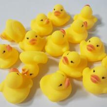 Quack-tastic Mini Tiny 12 Rubber Ducks Art.267879 Miniature Resin Ducks Yellow Tiny Duckies Figures for Micro Landscape Aquarium Dollhouse Ornament Mini Ducks DIY 4X3cm