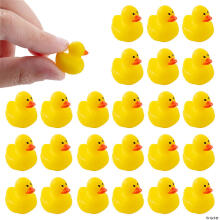 Quack-tastic Mini Tiny 12 Rubber Ducks Art.267879 Miniature Resin Ducks Yellow Tiny Duckies Figures for Micro Landscape Aquarium Dollhouse Ornament Mini Ducks DIY 4X3cm