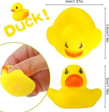 Quack-tastic Mini Tiny 12 Rubber Ducks Art.267879 Miniature Resin Ducks Yellow Tiny Duckies Figures for Micro Landscape Aquarium Dollhouse Ornament Mini Ducks DIY 4X3cm