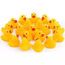 Quack-tastic Mini Rubber 6 Ducks Art.267880 Miniature Resin Ducks Yellow Tiny Duckies Figures for Micro Landscape Aquarium Dollhouse Ornament Mini Ducks DIY 5.2X4.8cm