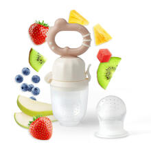Babyono Twist-out baby food feeder Art.1551/03 Dino Brown Silikoninis šviežio maisto tiektuvas