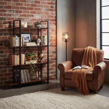 Loft pramoninis lentynas svetainei biurui 4 lentynos metalinis rėmas ModernHome