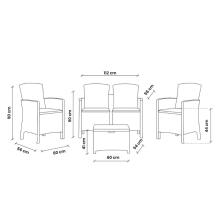 Garden furniture set Set Lido 2 Storage brown