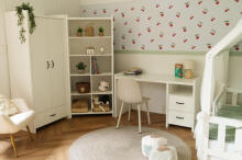 Klups Amelia Art.268375 White Shelf White