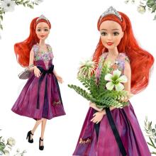 WOOPIE ROYAL Lėlė Emi Stiliaus Mados 32 cm - Stilinga Princesė Rožiniame Suknelyje + Priedai