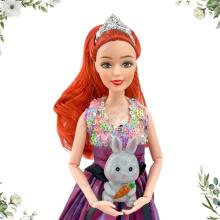WOOPIE ROYAL Lėlė Emi Stiliaus Mados 32 cm - Stilinga Princesė Rožiniame Suknelyje + Priedai