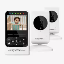 Babysense Compact Video Baby Monitor with 2 Cameras Art.V24R-2 Vaizdo auklė su LCD ekranu